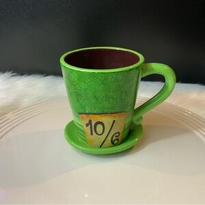 Disney Parks  Alice In Wonderland Mad Hatter 10/6 Hat Mug!